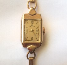  ladies rose gold rolex watch circa 1940's.